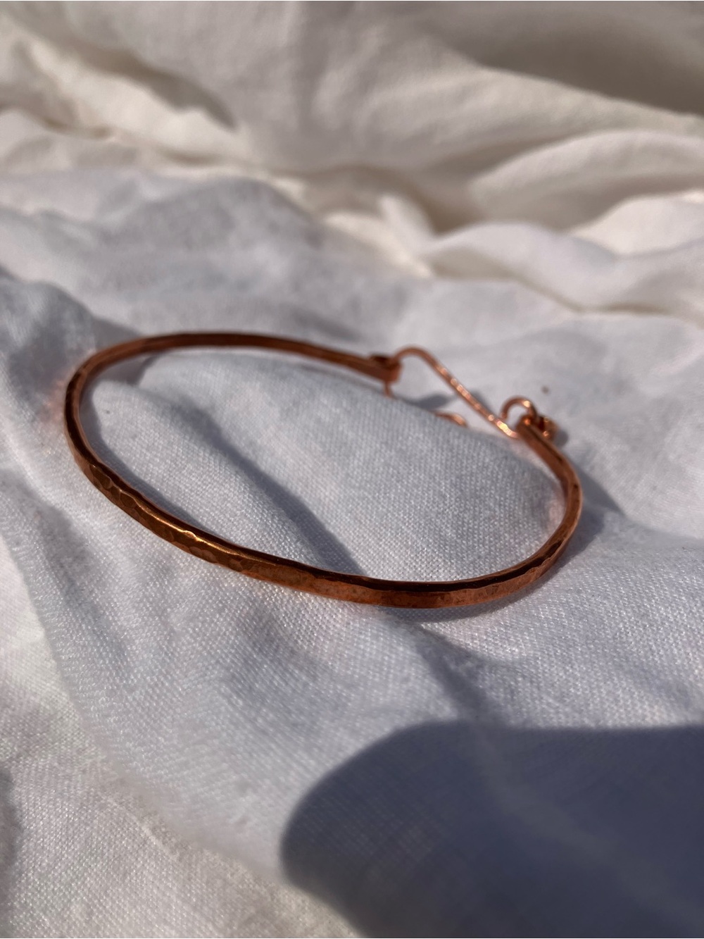 Hammered Hand Crafted Copper Bangle Bracelet 99% Pure Copper Free shipping